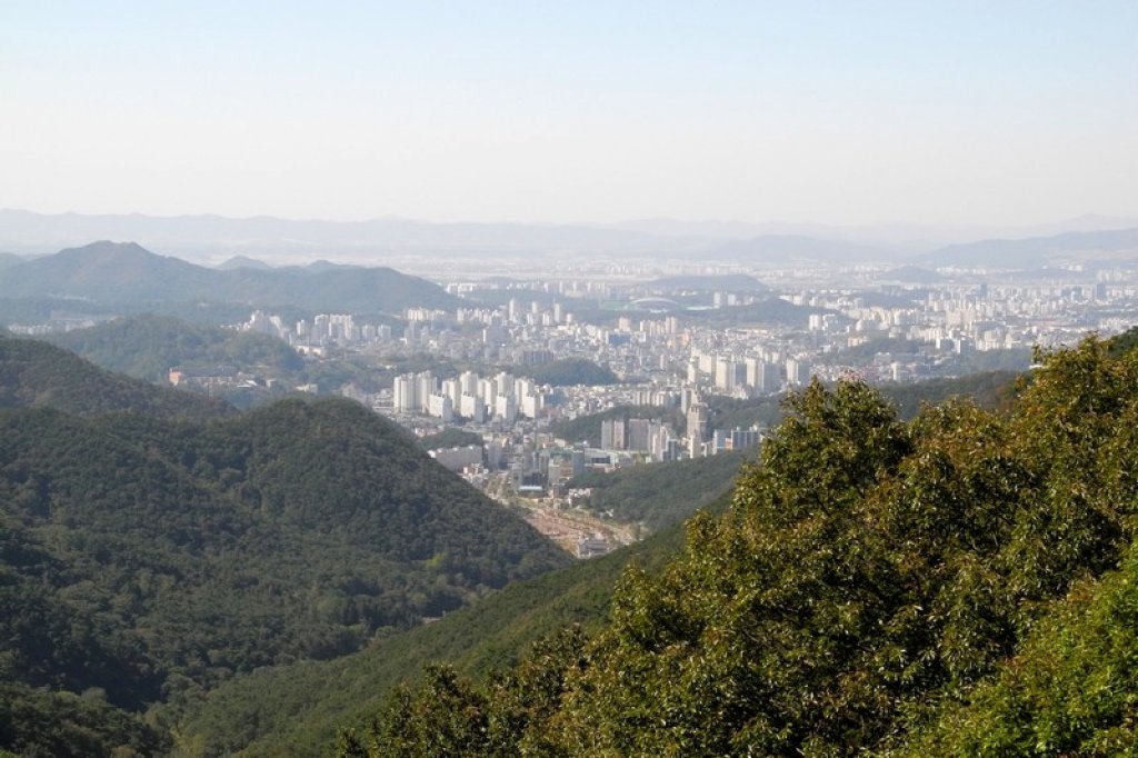 Gwangju z Mudeung parku